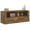 Mueble para TV madera contrachapada roble ahumado 100x35x40 cm 4