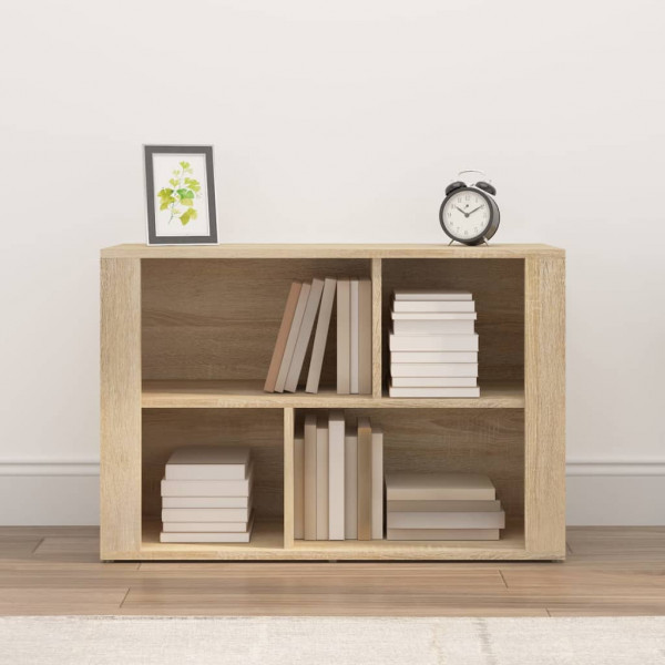 Aparador madera contrachapada color roble Sonoma 80x30x54 cm M 3