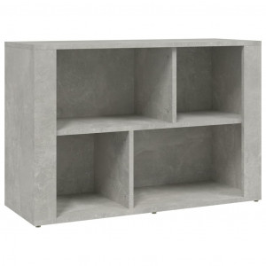 Aparador de madera contrachapada gris hormigón 80x30x54 cm H