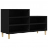 Mueble zapatero madera contrachapada negro 102x36x60 cm 2