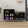 Mueble zapatero madera contrachapada negro 102x36x60 cm 3