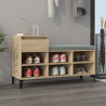 Mueble zapatero madera contrachapada roble Sonoma 102x36x60 cm 1