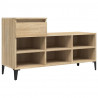 Mueble zapatero madera contrachapada roble Sonoma 102x36x60 cm 2