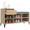 Mueble zapatero madera contrachapada roble Sonoma 102x36x60 cm 5
