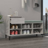 Mueble zapatero madera contrachapada gris hormigón 102x36x60 cm 3