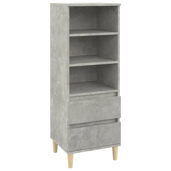 Aparador alto madera contrachapada gris hormigón 40x36x110 cm M 2