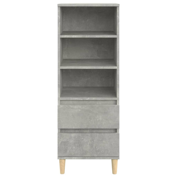 Aparador alto madera contrachapada gris hormigón 40x36x110 cm M 3