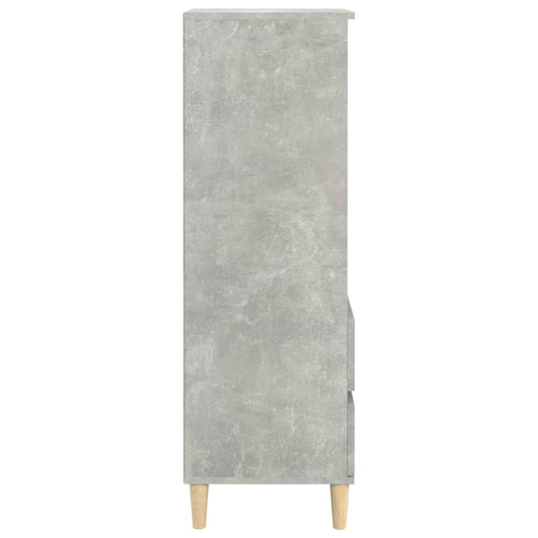 Aparador alto madera contrachapada gris hormigón 40x36x110 cm M 5