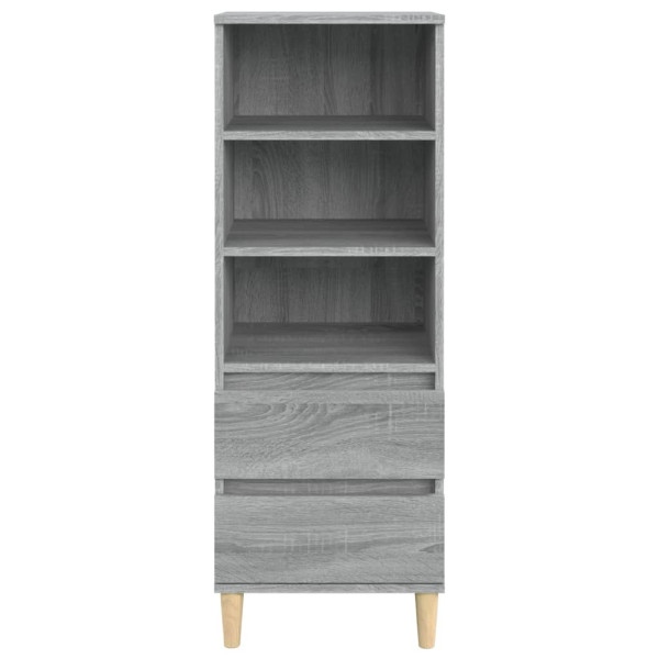 Aparador alto madera contrachapada gris Sonoma 40x36x110 cm M 3
