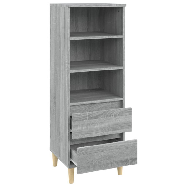 Aparador alto madera contrachapada gris Sonoma 40x36x110 cm M 4