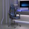 Silla gaming cuero sintético negro y azul 1