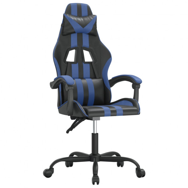Silla gaming cuero sintético negro y azul M 2
