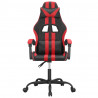 Silla gaming cuero sintético negro y rojo 3