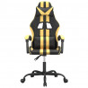 Silla gaming cuero sintético negro y dorado 3