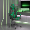 Silla gaming cuero sintético negro y verde 1