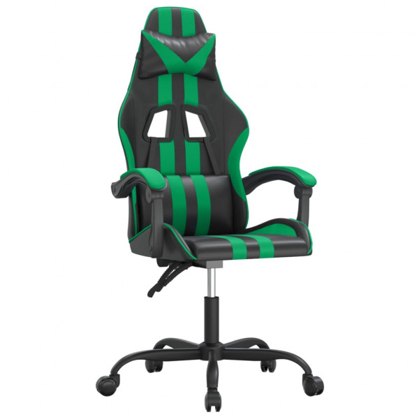 Silla gaming cuero sintético negro y verde M 2
