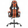 Silla gaming cuero sintético negro y naranja 3