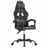 Silla gaming cuero sintético negro y camuflaje 2