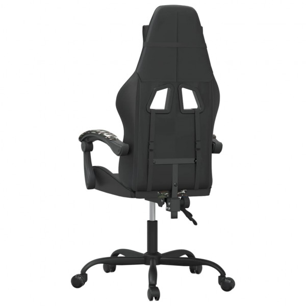 Silla gaming cuero sintético negro y camuflaje M 5