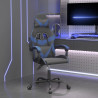 Silla gaming cuero sintético negro y azul 1
