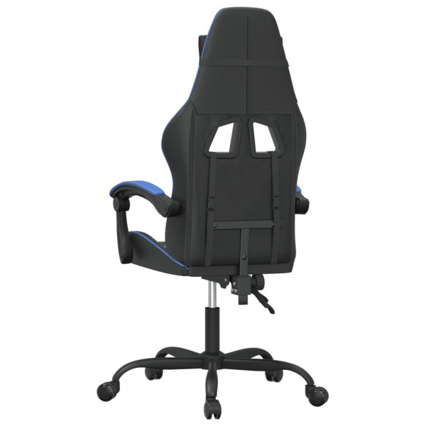 Silla gaming cuero sintético negro y azul M 5