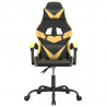 Silla gaming cuero sintético negro y dorado 3