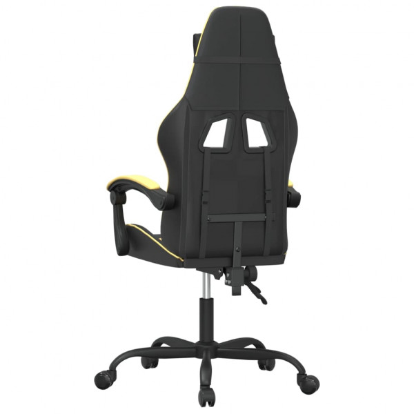 Silla gaming cuero sintético negro y dorado M 5