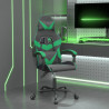 Silla gaming cuero sintético negro y verde 1