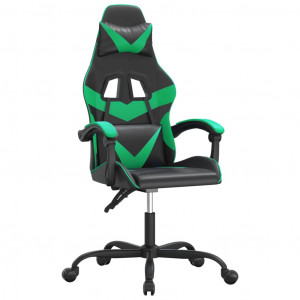 Silla gaming cuero sintético negro y verde H