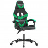 Silla gaming cuero sintético negro y verde 2