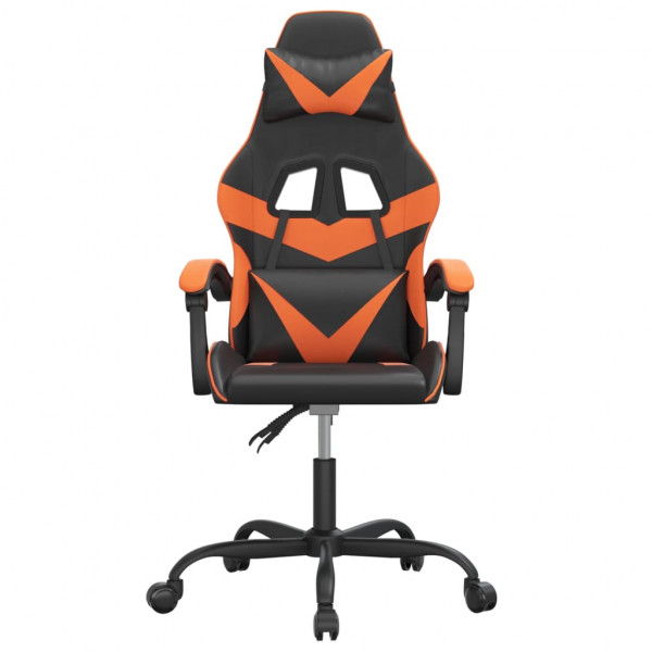 Silla gaming cuero sintético negro y naranja M 3