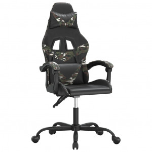 Silla gaming cuero sintético negro y camuflaje H