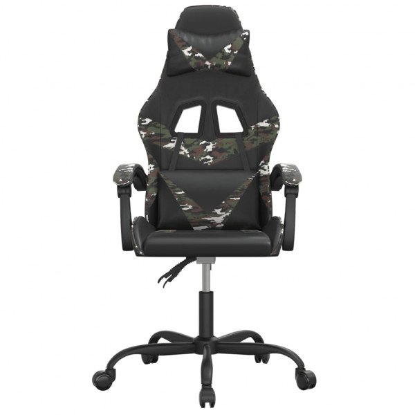 Cadeira gaming couro artificial preto e camuflado M 3