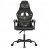 Silla gaming cuero sintético negro y camuflaje 3