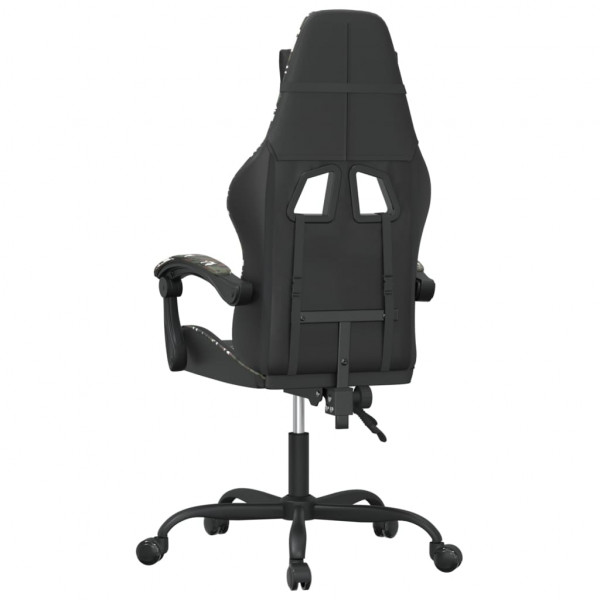 Silla gaming cuero sintético negro y camuflaje M 5