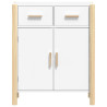 Aparador de madera contrachapada blanco 62x38x75 cm 5