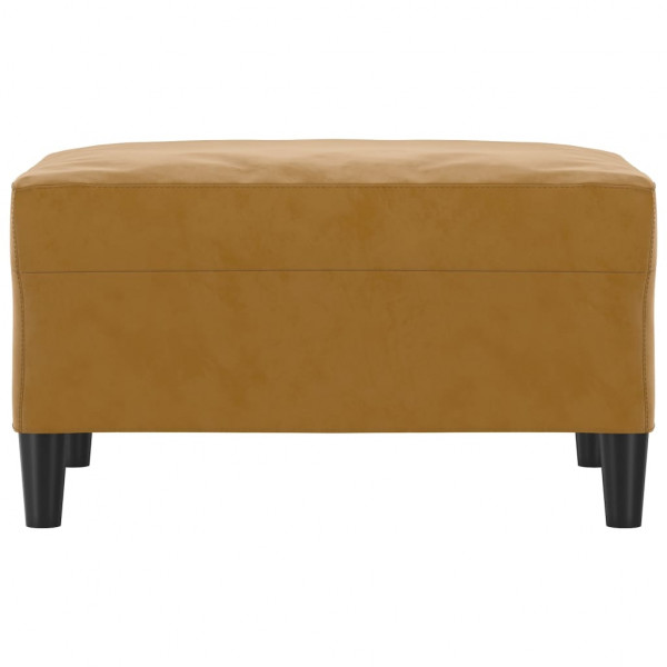 Reposapiés de terciopelo marrón 70x55x41 cm M 3