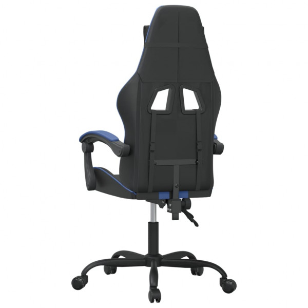 Silla gaming giratoria cuero sintético negro y azul M 5