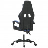 Silla gaming giratoria cuero sintético negro y azul 5