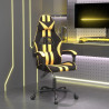 Silla gaming giratoria cuero sintético negro y dorado 1
