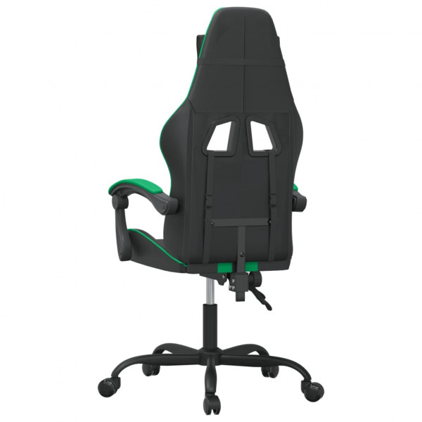 Silla gaming giratoria cuero sintético negro y verde M 5