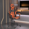 Silla gaming giratoria cuero sintético negro y naranja 1
