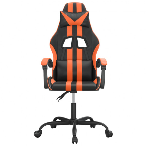 Silla gaming giratoria cuero sintético negro y naranja M 3