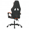 Silla gaming giratoria cuero sintético negro y naranja 5
