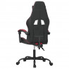 Silla gaming giratoria cuero sintético negro y rojo vino tinto 5