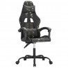 Silla gaming giratoria cuero sintético negro y camuflaje 2
