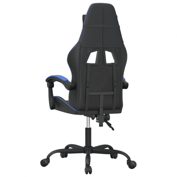 Silla gaming giratoria cuero sintético negro y azul M 5