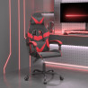 Silla gaming giratoria cuero sintético negro y rojo 1