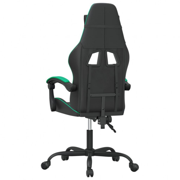 Silla gaming giratoria cuero sintético negro y verde M 5