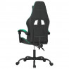 Silla gaming giratoria cuero sintético negro y verde 5